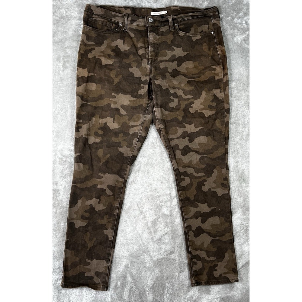 Levi's 311 Shaping Skinny Camo Print Jeans Comfort‎ Stretch SZ 34  34x30 brown